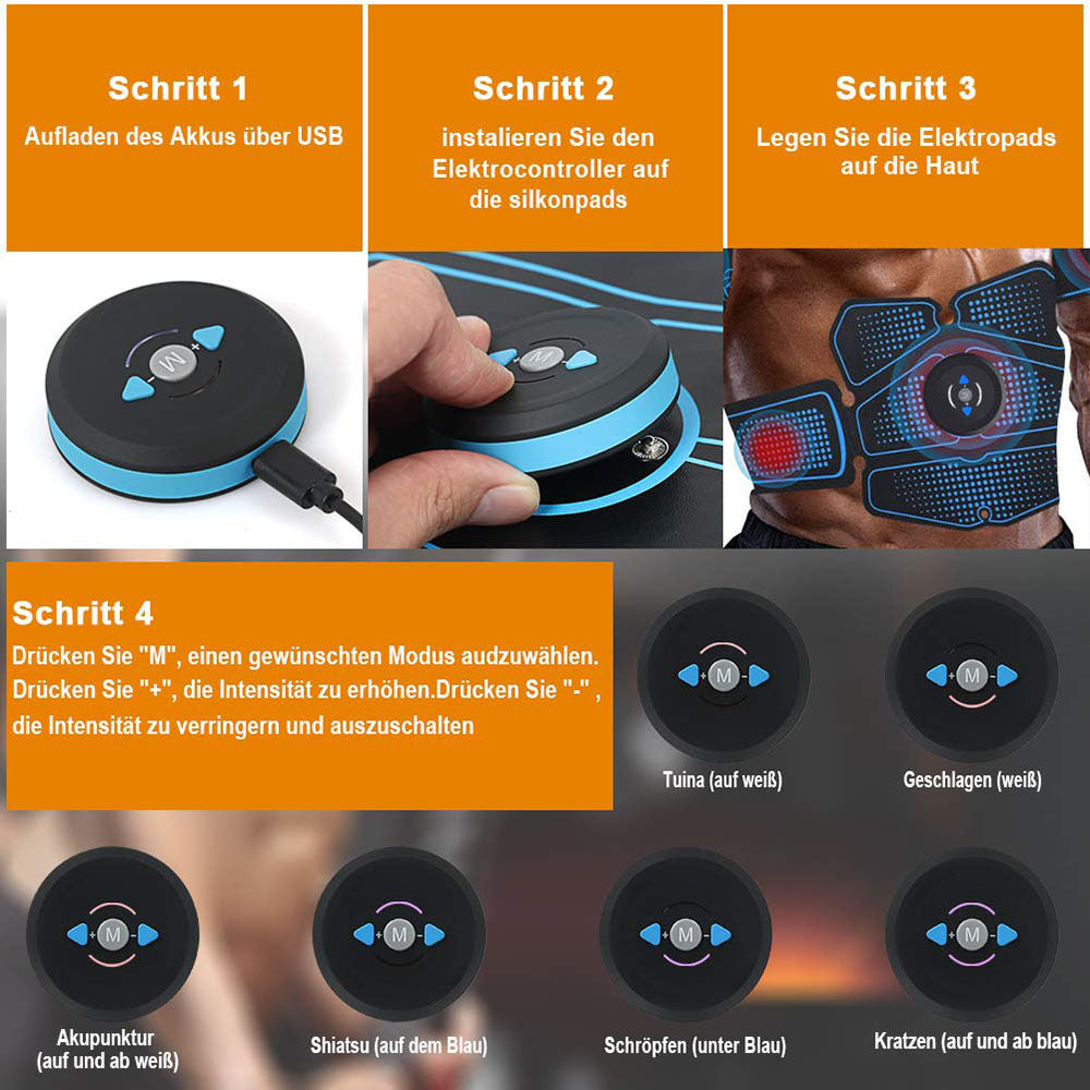 Ceinture EMS – Stimulateur Musculaire Abdos Pro